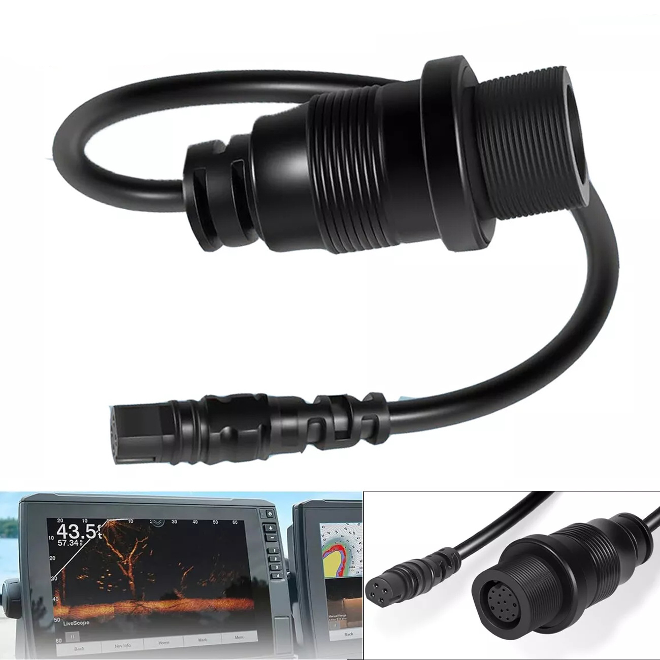 Fish Finder Cable - 1852081 MKR-DSC-12 Adapter Cable 4-PIN for
