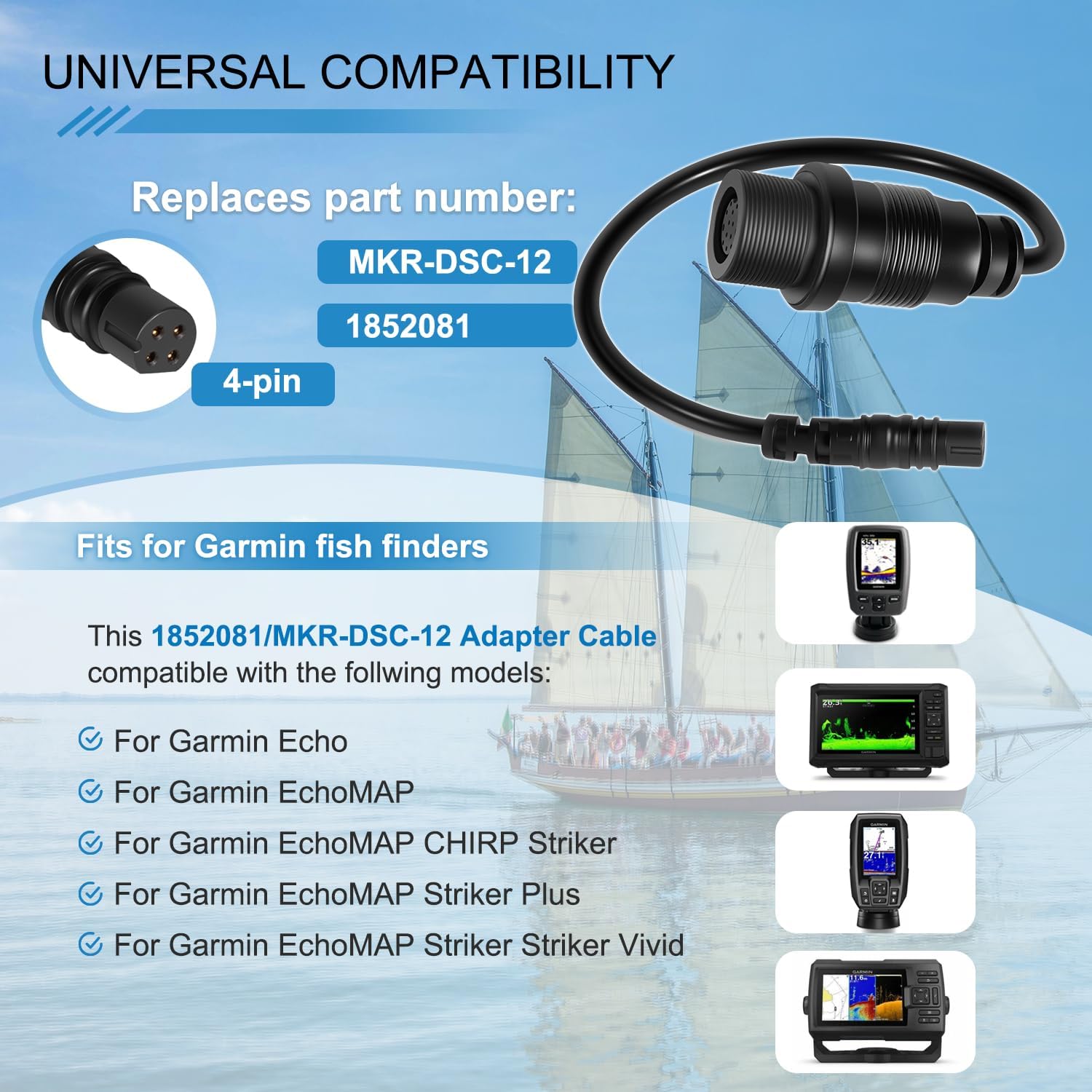 1852081 MKR-DSC-12 Adapter Cab - Fish Finder Cable recension och pris