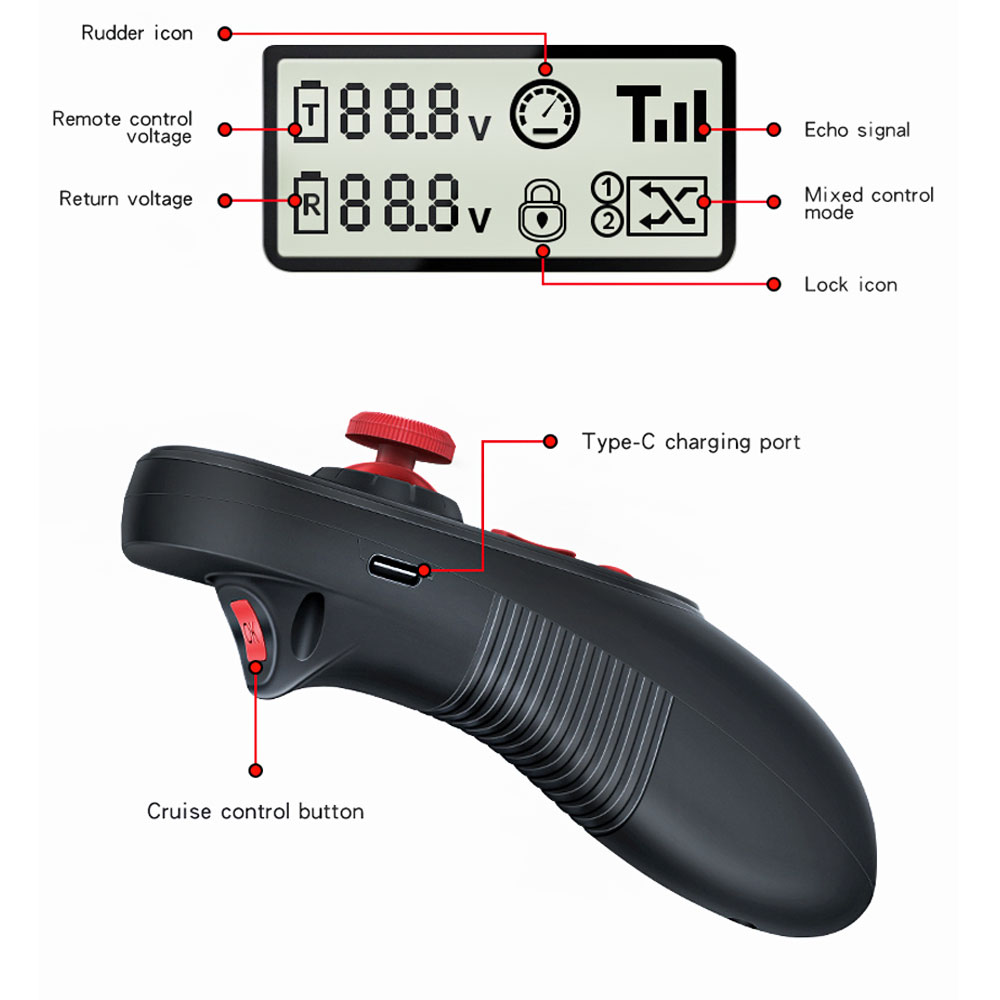HOTRC DS600 Wireless Remote Co - Fish Finder Battery recension och pris