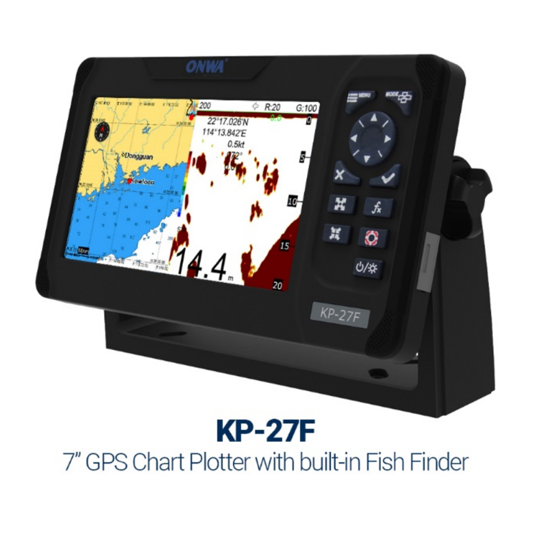 ONWA KP-27F 7-inch Marine GPS  - Fish Finder Transducer recension och pris